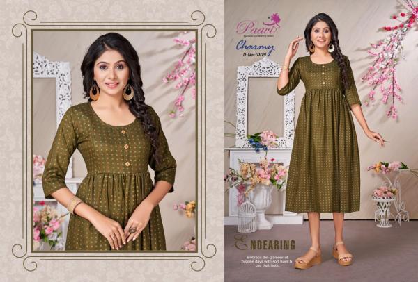 Paavi Charmy Rayon Designer Exclusive Kurti Collection